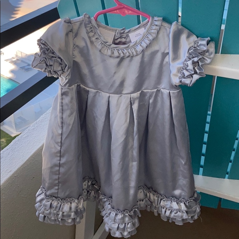Hoala Baby Boutique Silver Silky Nightgown 🗝